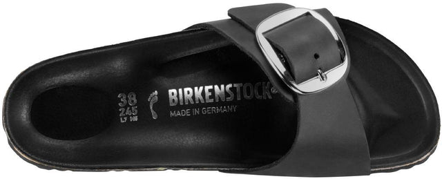 Madrid Big Buckle black, Oiled Leather