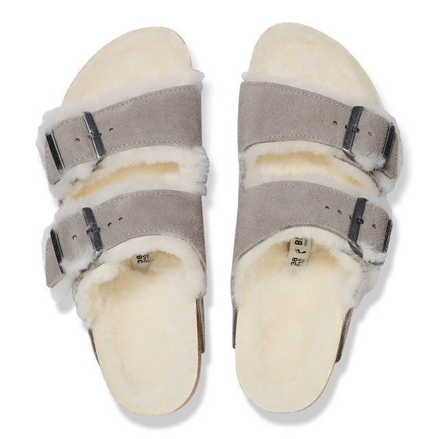 Arizona Shearling stone coin, Suede Leather