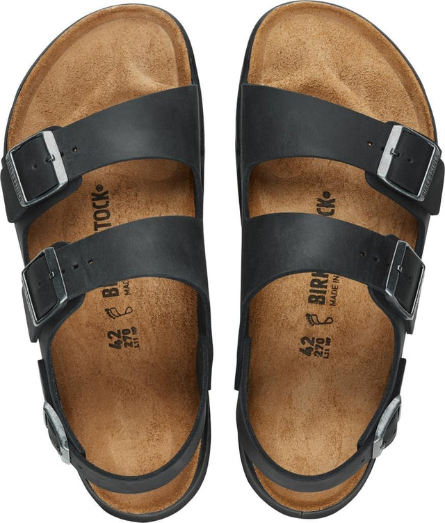 Milano Adventure Men artic old black, Oiled Lea