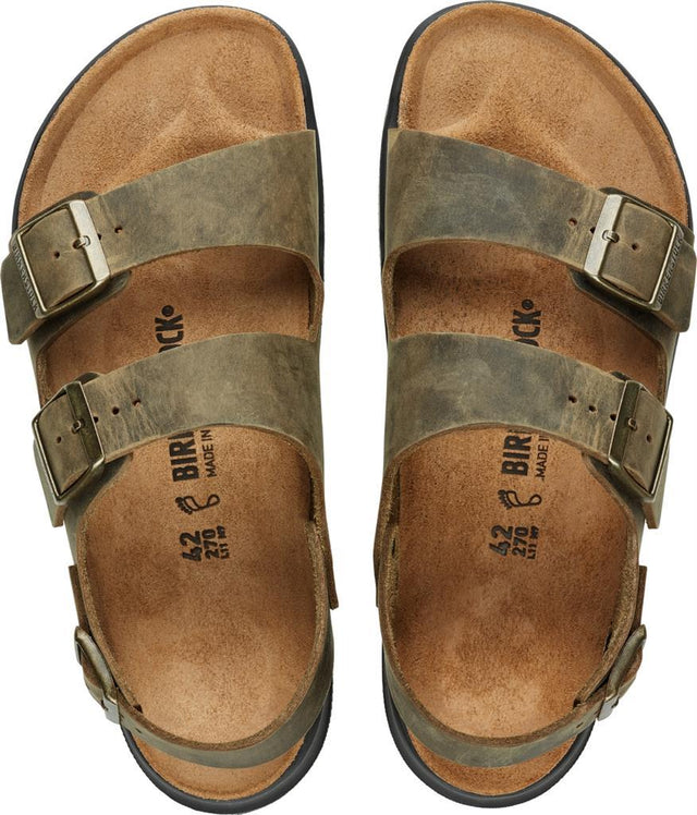 Milano Adventure Men faded khaki, Oiled Leather