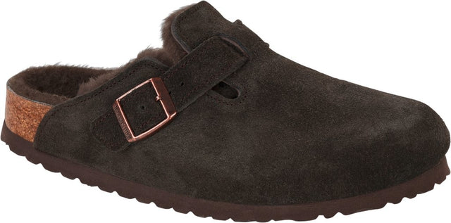 Boston Shearling mocca, Suede Leather