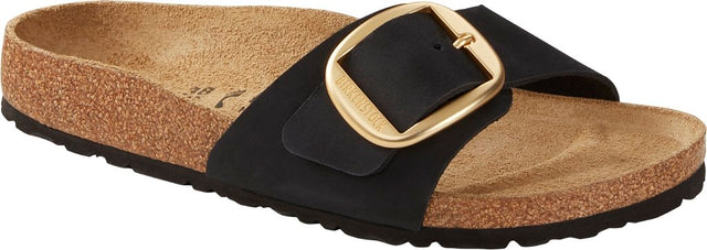 Madrid Big Buckle black, Nubuck Leather