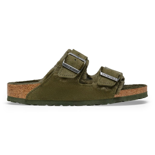 Arizona Shearling thyme, Suede Leather
