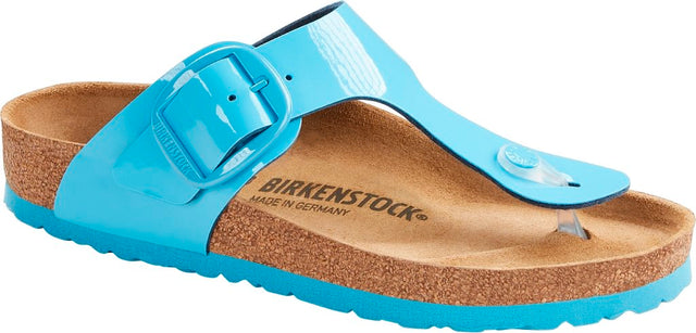 Gizeh Big Buckle patent sky blue, Birko Flor
