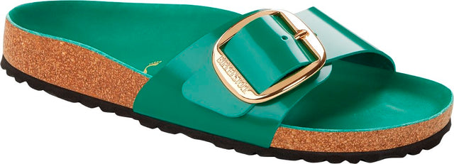 Madrid Big Buckle shine digital green, Natural Lea