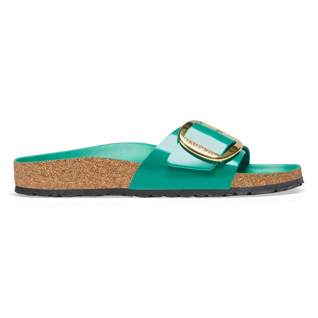 Madrid Big Buckle shine digital green, Natural Lea
