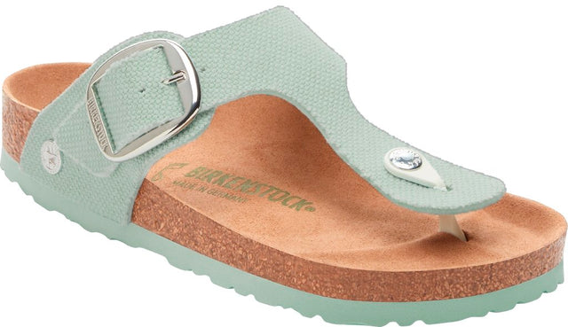 Gizeh Big Buckle surf green veg, Rough Canvas