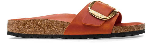 Madrid Big Buckle burnt orange, Oiled Leather
