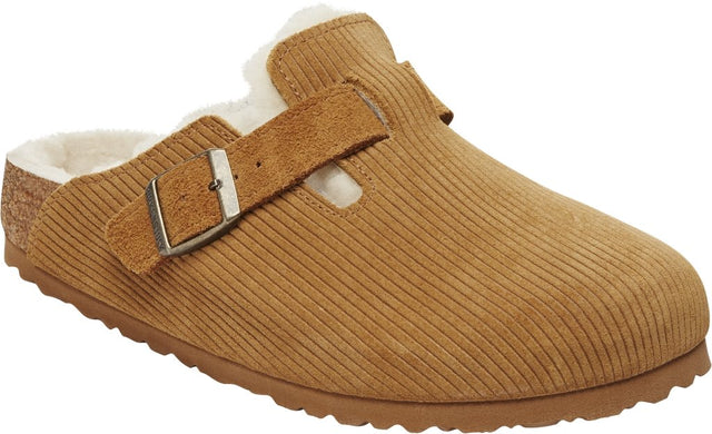Boston Shearling corduroy cork brown, Suede Lea