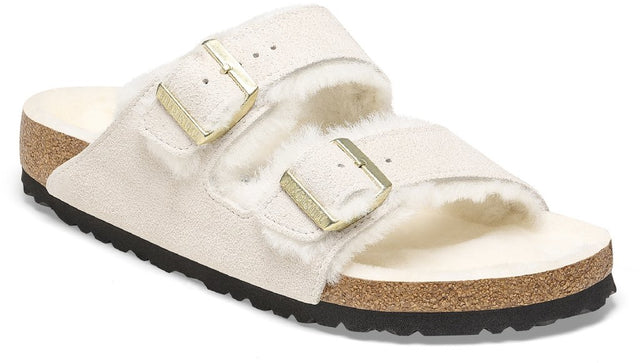 Arizona Shearling antique white, Suede Leather