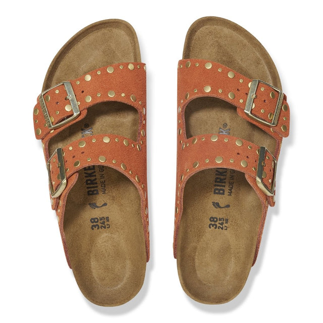 Arizona Rivet dark rust, Suede Leather