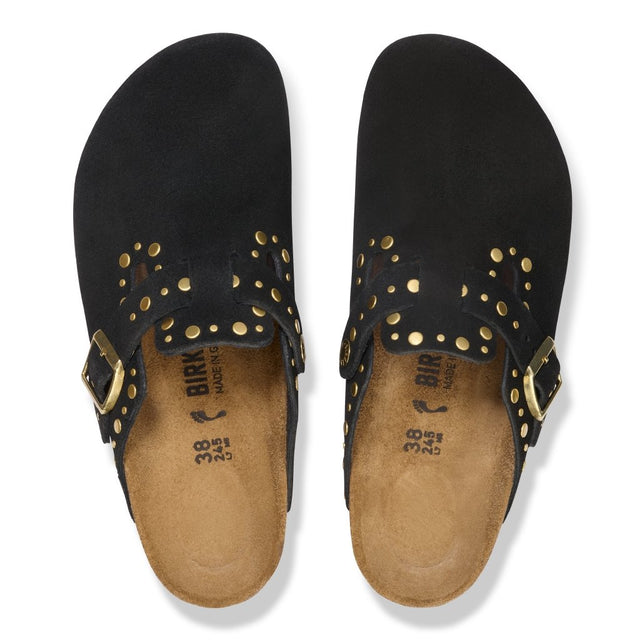 Boston Rivet black, Suede Leather
