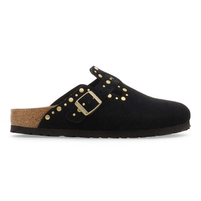 Boston Rivet black, Suede Leather