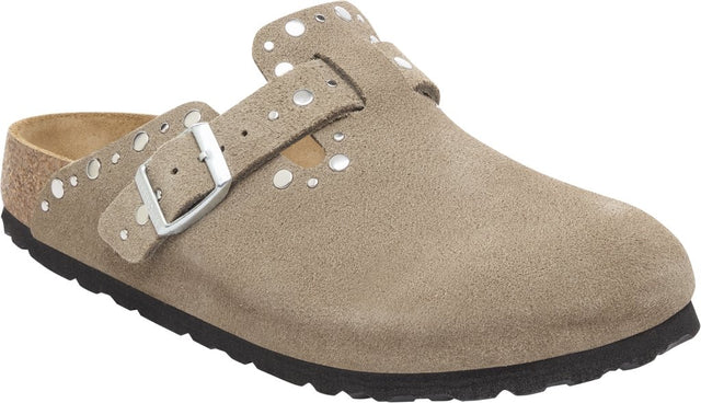Boston Rivet taupe, Suede Leather