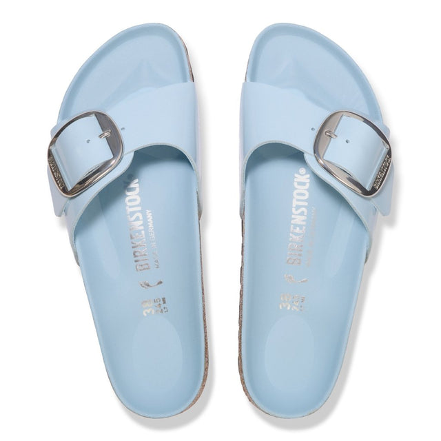 Madrid Big Buckle shine blue, Natural Leather