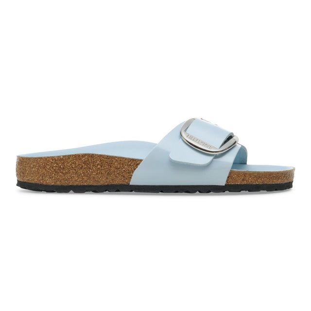 Madrid Big Buckle shine blue, Natural Leather