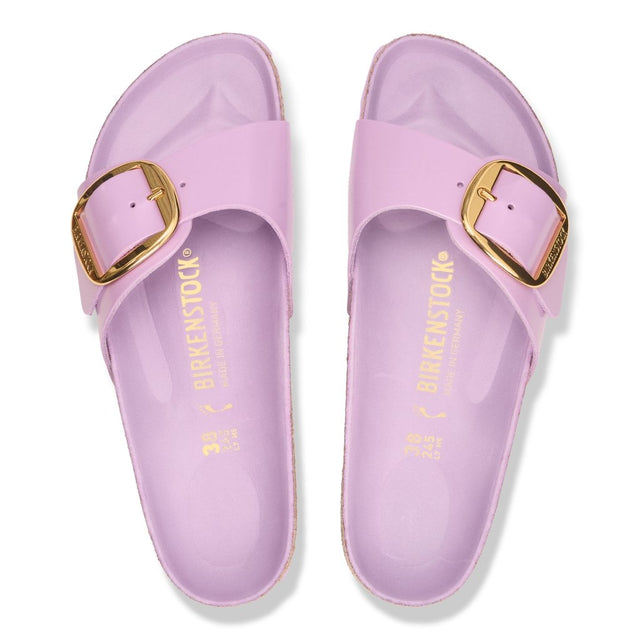 Madrid Big Buckle shine crocus, Natural Leather