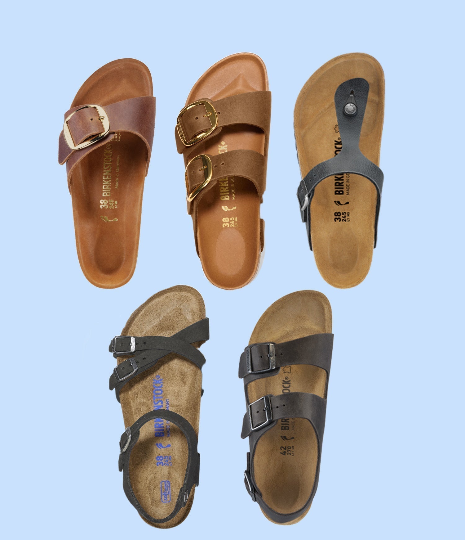 Birkenstock Madrid, Birkenstock Arizona, Birkenstock Gizeh, Birkenstock Kumba, Birkenstock Milano