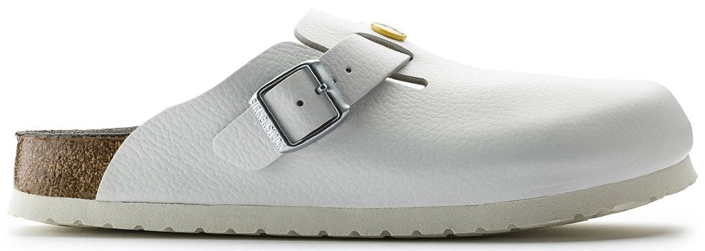 Boston-ESD white, Natural Leather