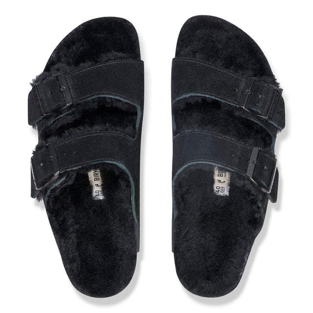 Arizona Shearling black, Suede Leather