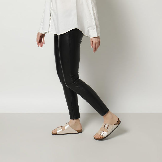 Arizona SFB metallic silver, Natural Leather