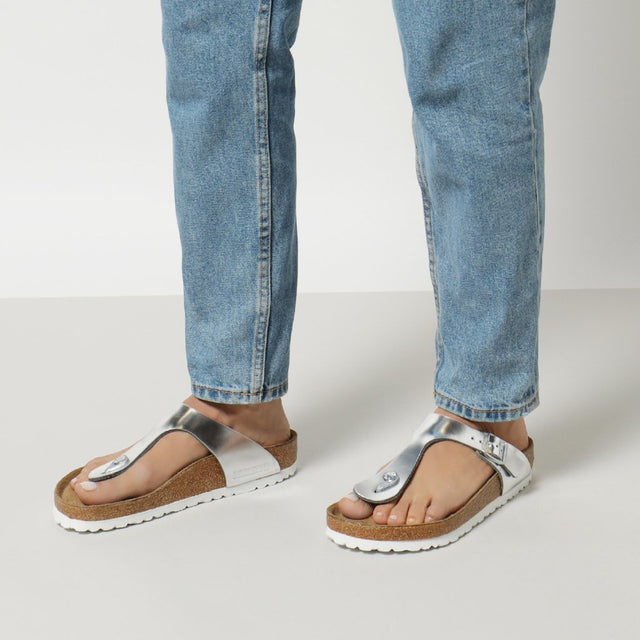 Gizeh SFB metallic silver, Natural Leather
