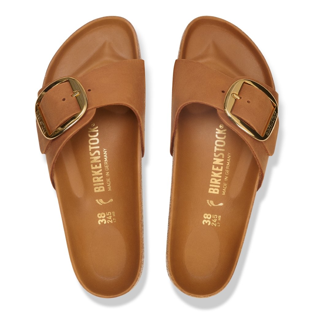 Madrid Big Buckle cognac, Oiled Leather