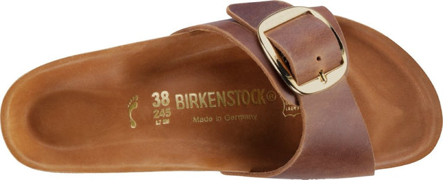 Madrid Big Buckle cognac, Oiled Leather