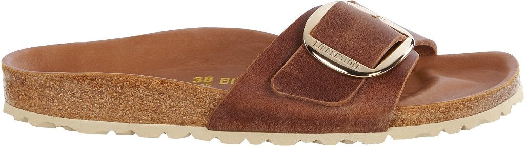 Madrid Big Buckle cognac, Oiled Leather