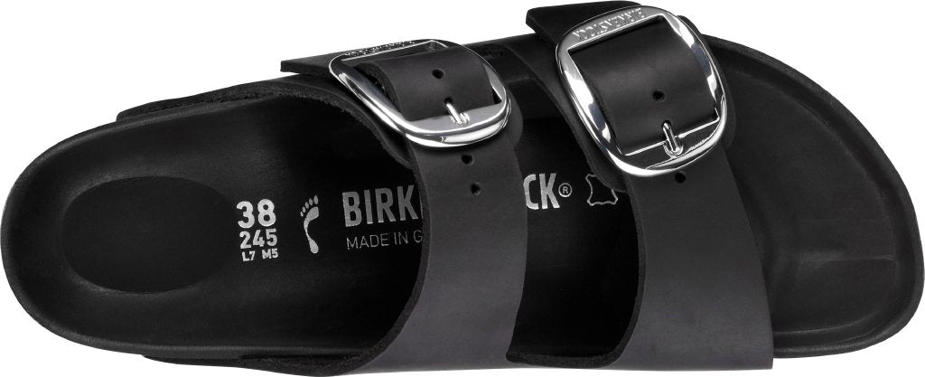 Arizona Big Buckle black, Oiled Leather