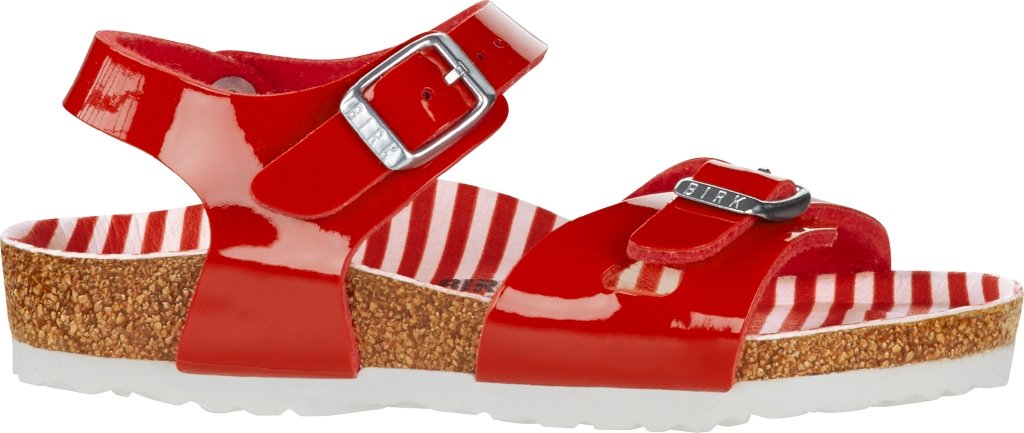 Rio nautical stripes red, Birko Flor Patent
