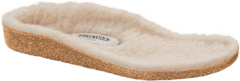 Shearling Footbed white, Kork