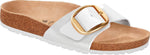 Madrid Big Buckle patent white, Birko Flor Patent