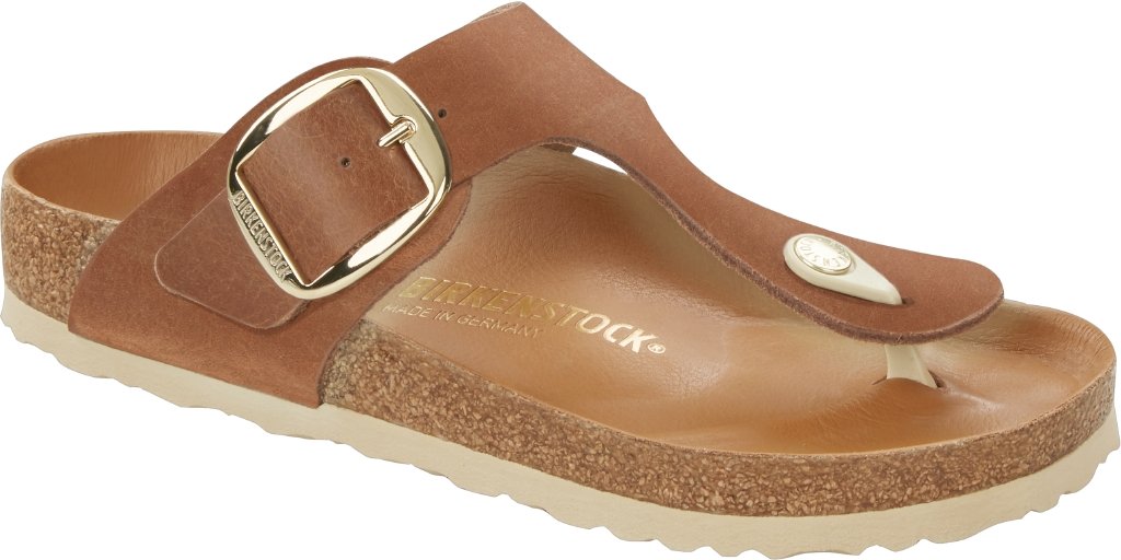 Gizeh Big Buckle cognac, Oiled Leather