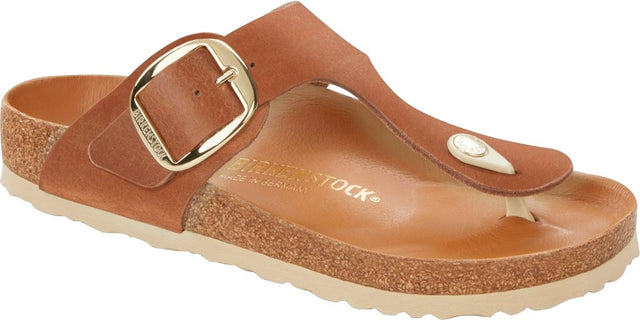 Gizeh Big Buckle cognac, Oiled Leather