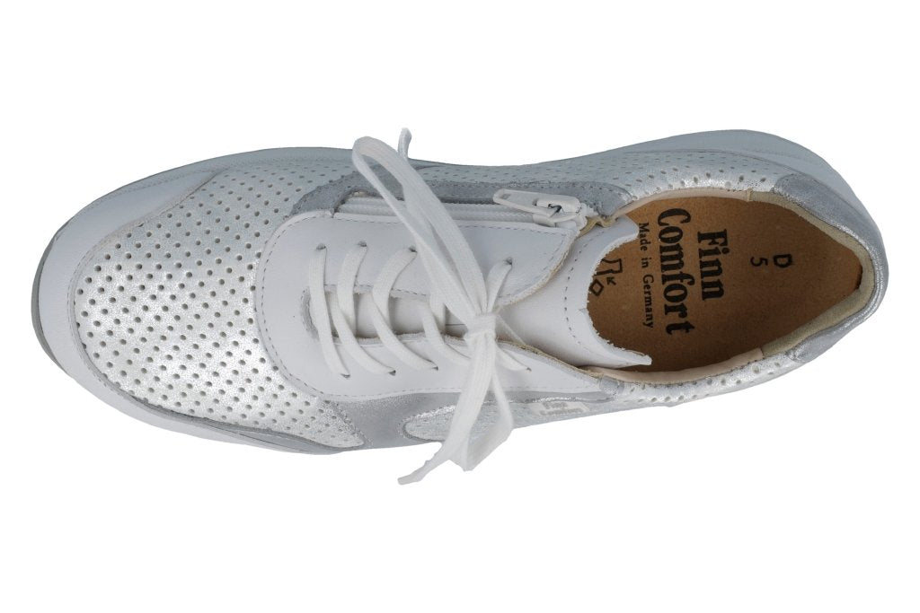 Mori weiss/bianco/silber, Nappa/StretchPaloma/Simo