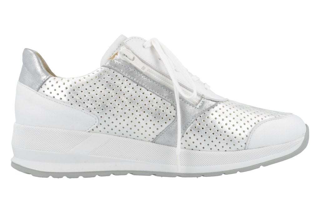 Mori weiss/bianco/silber, Nappa/StretchPaloma/Simo