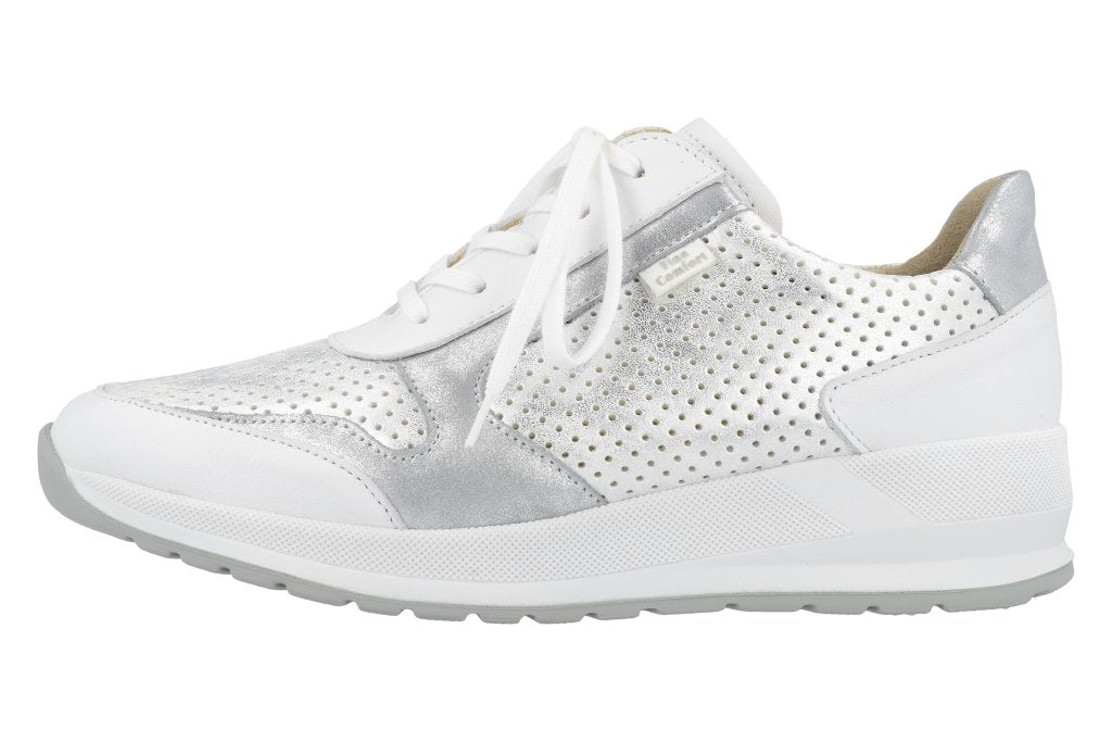 Mori weiss/bianco/silber, Nappa/StretchPaloma/Simo