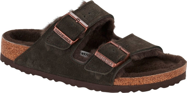 Arizona Shearling mocca, Suede Leather