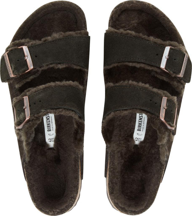 Arizona Shearling mocca, Suede Leather