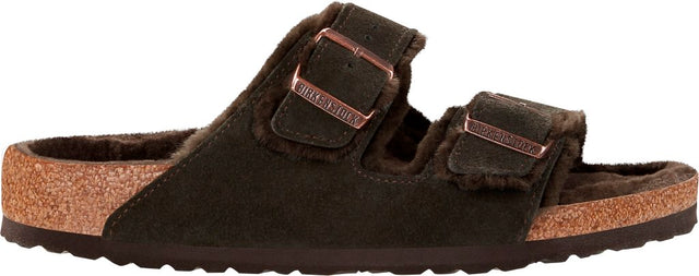 Arizona Shearling mocca, Suede Leather