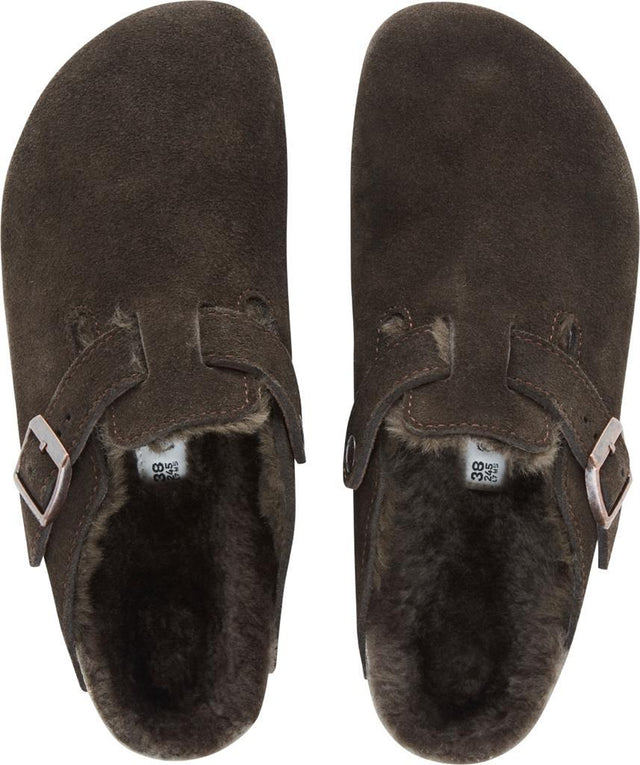 Boston Shearling mocca, Suede Leather