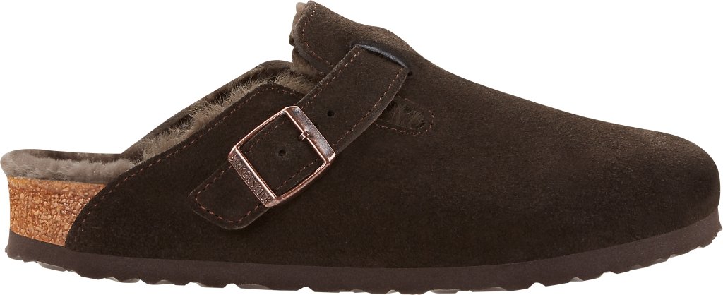 Boston Shearling mocca, Suede Leather