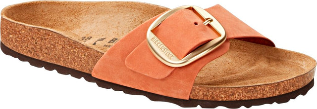 Madrid Big Buckle pecan, Nubuck Leather