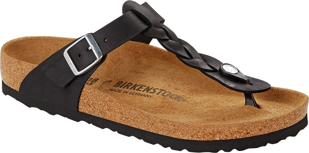 Gizeh Braided black, Oiled Leather