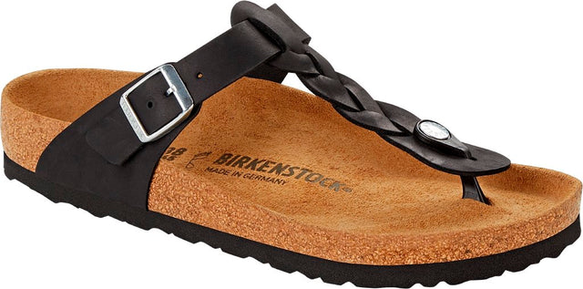 Gizeh Braided black, Oiled Leather