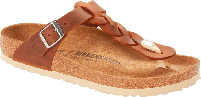 Gizeh Braided cognac, Oiled Leather