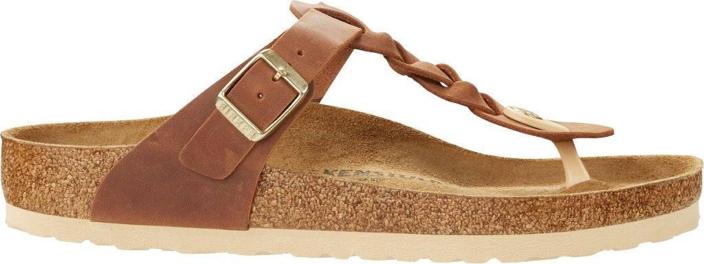 Gizeh Braided cognac, Oiled Leather