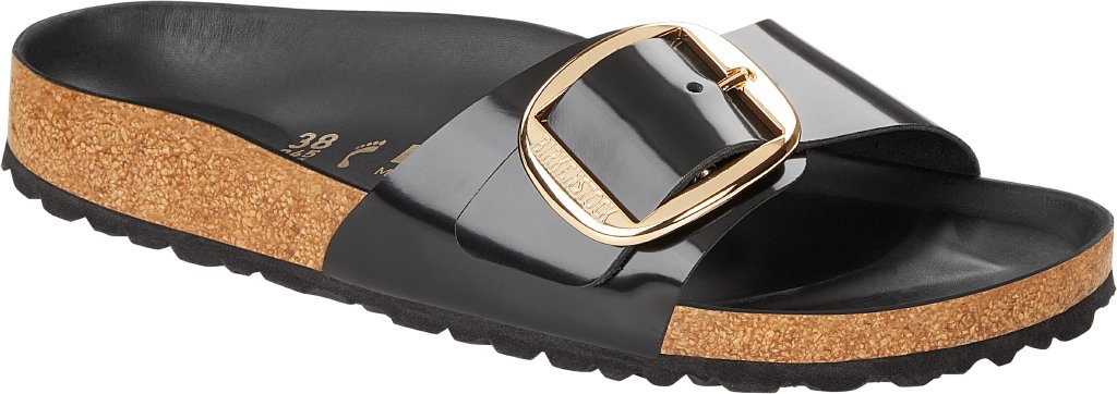 Madrid Big Buckle HEX shine black, Natural Leather