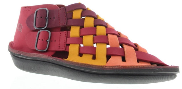 Capelle multicolor Red, Nubuck